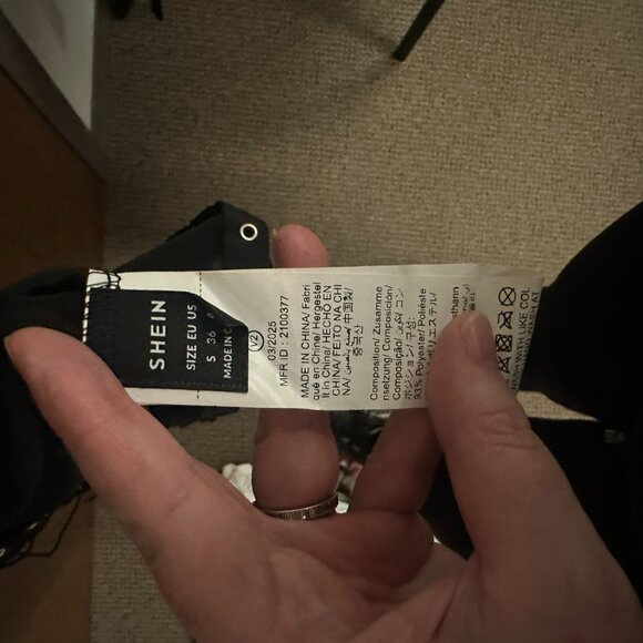 SHEIN Long Mesh Lace-Up Dress - Small - Picture 2 of 2